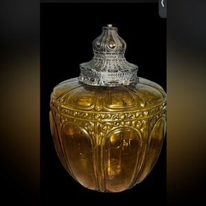 Amber Glass Vintage Gilbert Swag Light C-large No Plug